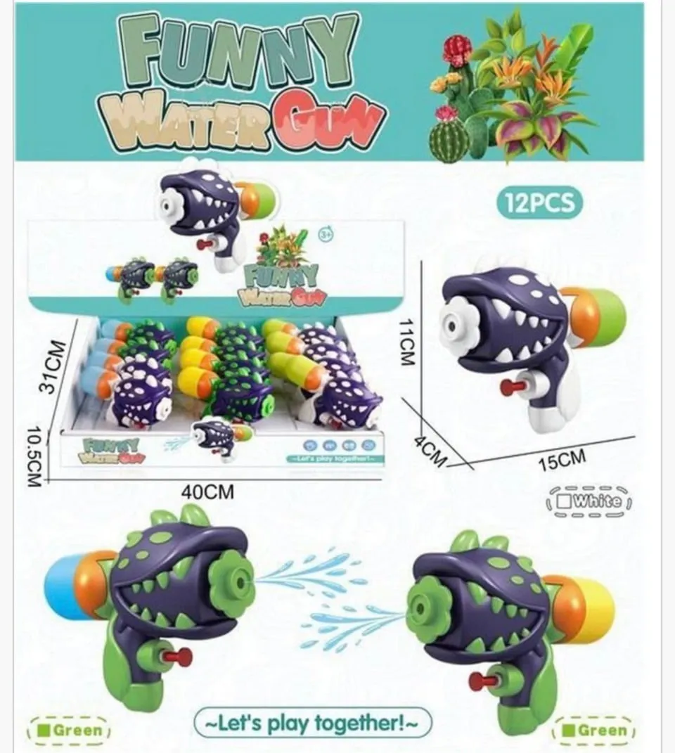 Pistolety na wodę Funny Water Gun 15cm Roślina 12szt