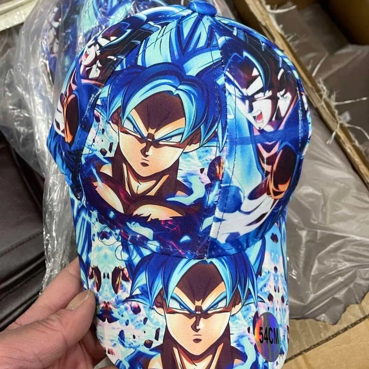 Czapki dla dzieci z daszkiem Anime Dragon Ball Goku 54cm niebieskie