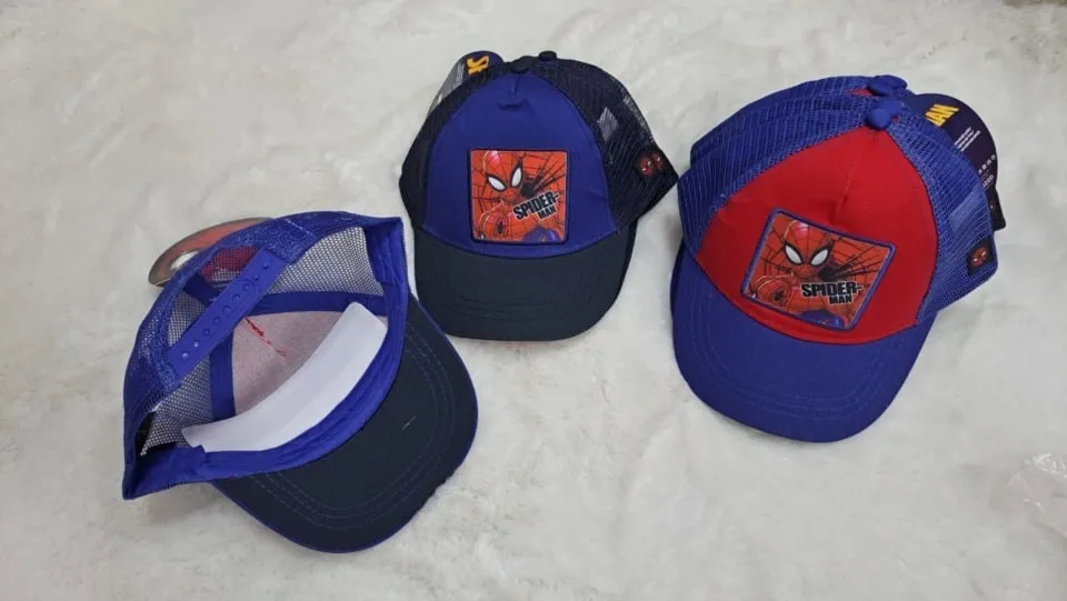 Czapka Trucker dla Dzieci Spiderman z Siatką - Mix Kolorów 12szt