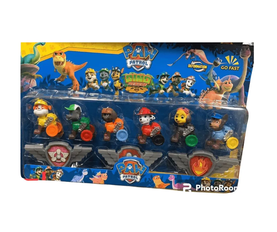 Zabawka Paw Patrol Dino Rescue - Zestaw 6 Figurek z Napędem