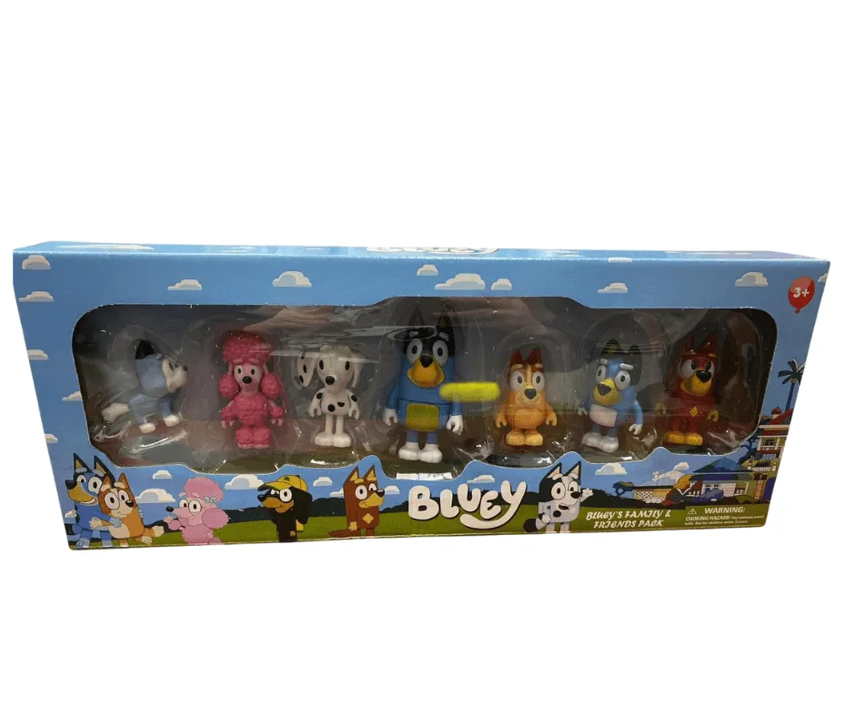 Zabawka Figurki Bluey 7PCS Family & Friends Pack