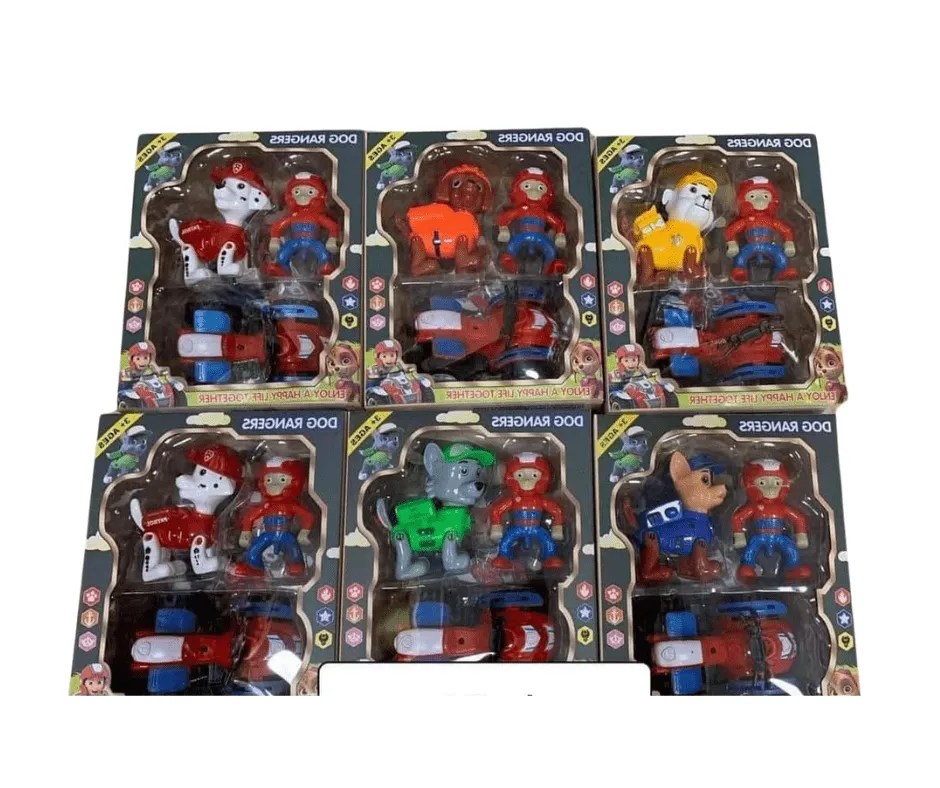 Zabawka Figurki Paw Patrol Dog Rangers z Pojazdem 6 szt