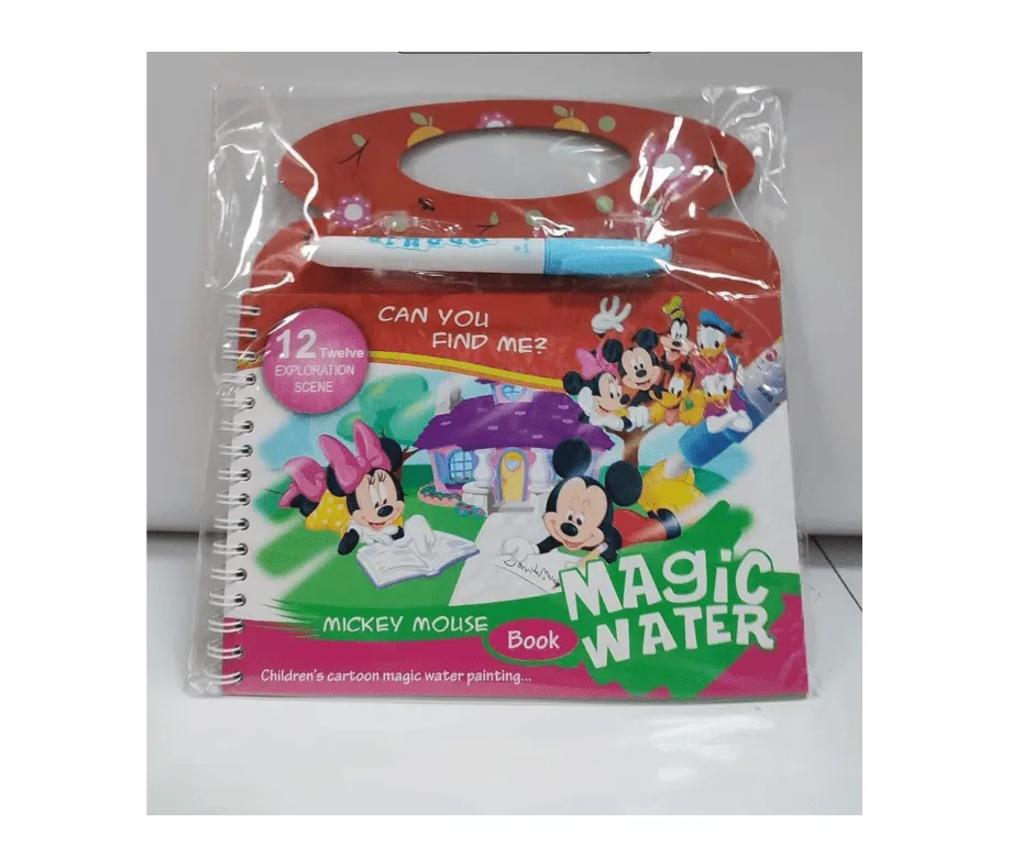 Kolorowanka Wodna Magiczny Mickey Mouse 12 stron Can You Find Me
