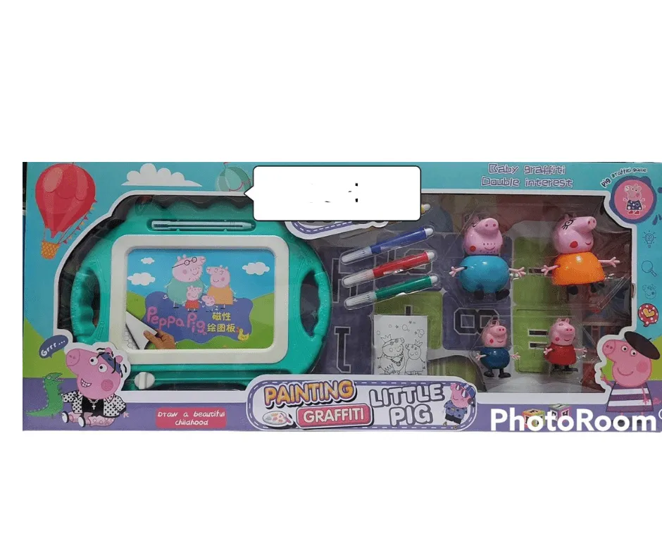 Zestaw Peppa Pig: Znikopis, 4 figurki i mazaki