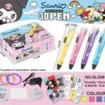 Długopis 3D Kuromi Sanrio 18.5cm - Zestaw z Filamentem, 6 szt.