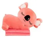 Maskotka Koala na Kocyk, Różowa, Miękki Plusz - 6 szt.