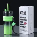 Thermos z kubkiem FUN+ Mirror Surface, czarno-zielony gradient