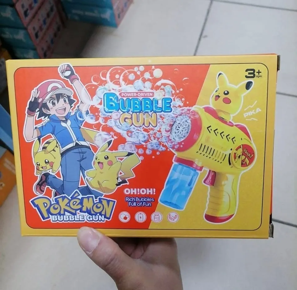 Pistolet do baniek Pokemon Bubble Gun Pikachu automat - 6 szt.