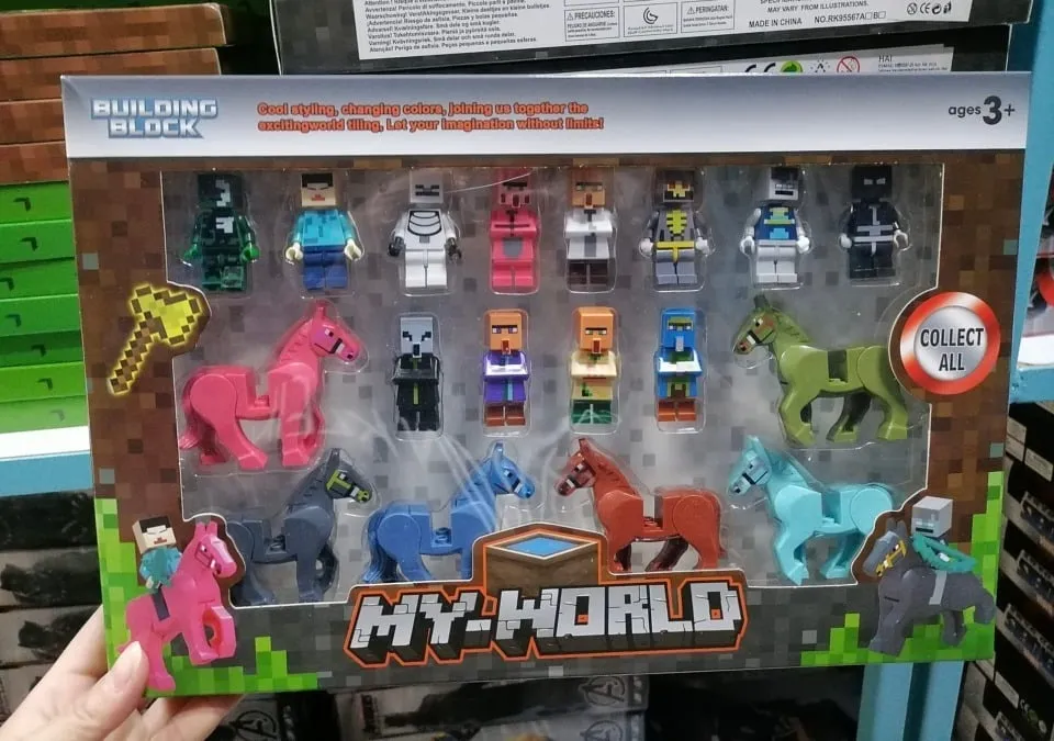 Zestaw figurek My World z końmi Building Block, 6 szt.