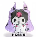 Czapka dla Dzieci Kuromi Fioletowa Bucket Hat z Uszami