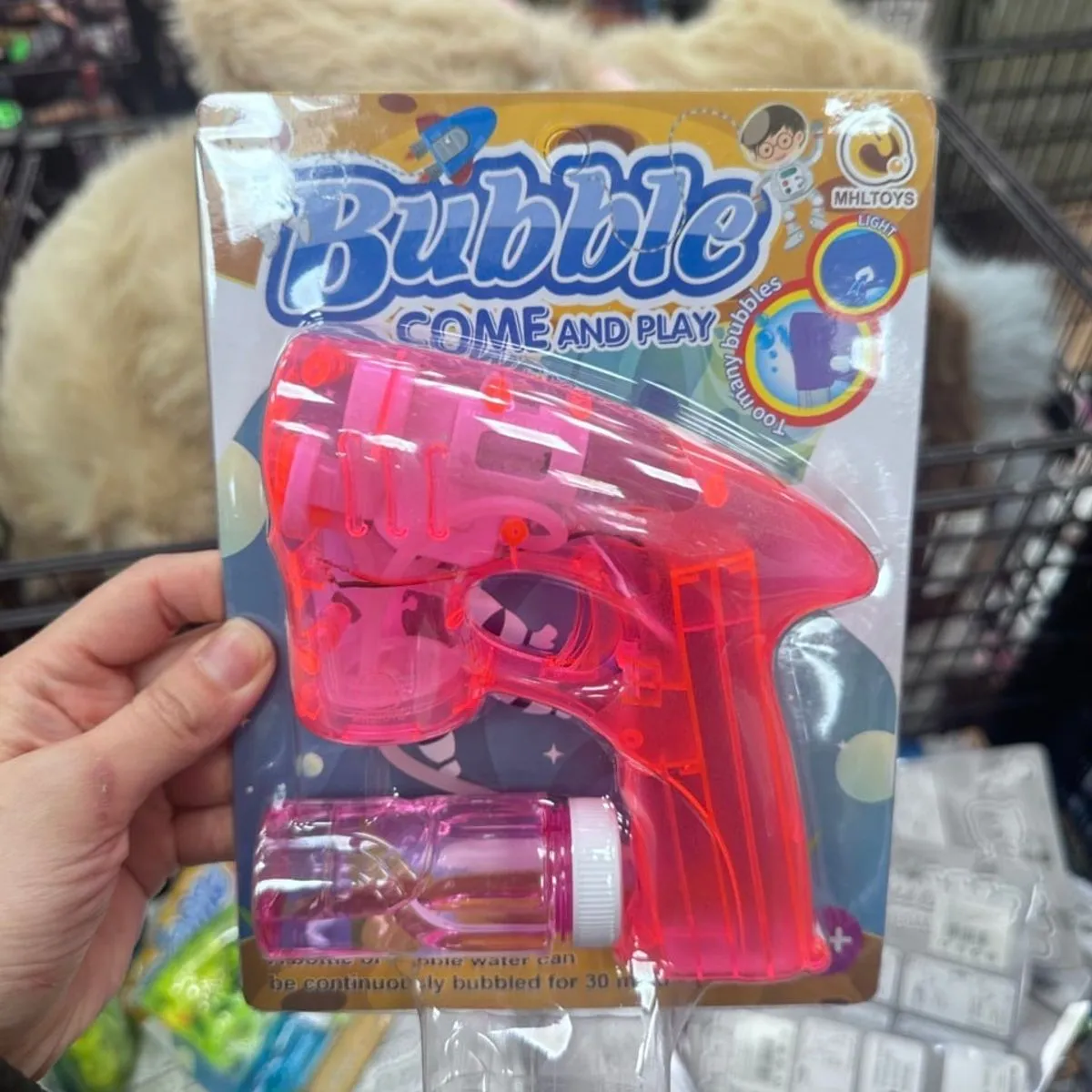 Pistolety Bubble z Efektem Świetlnym Mix Kolorów 12 szt.