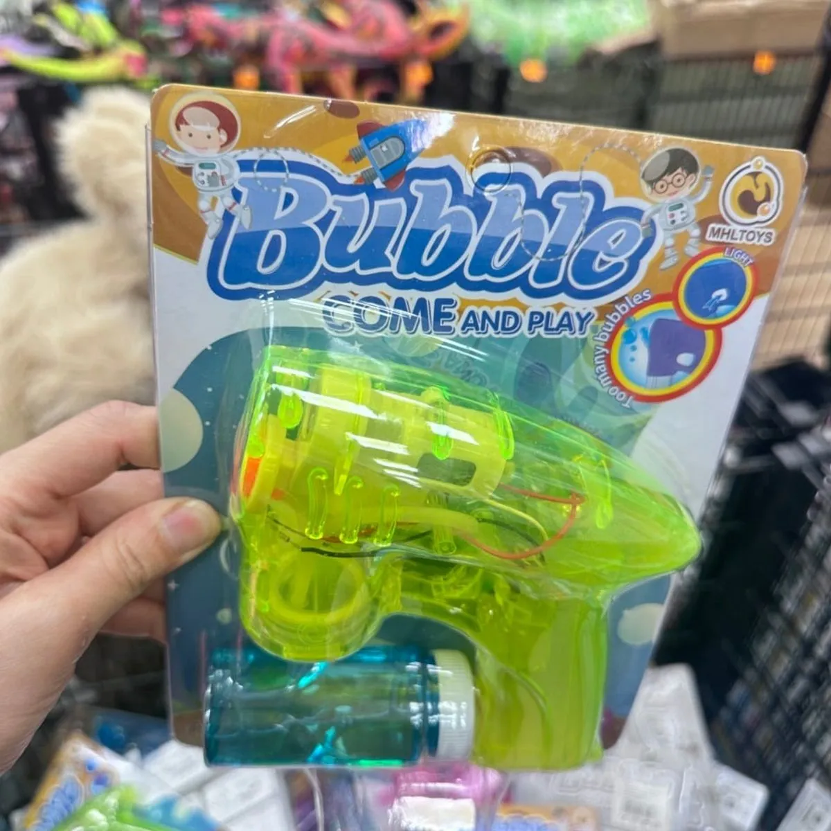 Pistolety Bubble z Efektem Świetlnym Mix Kolorów 12 szt.
