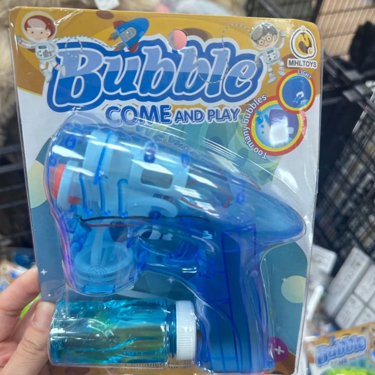 Pistolety Bubble z Efektem Świetlnym Mix Kolorów 12 szt.