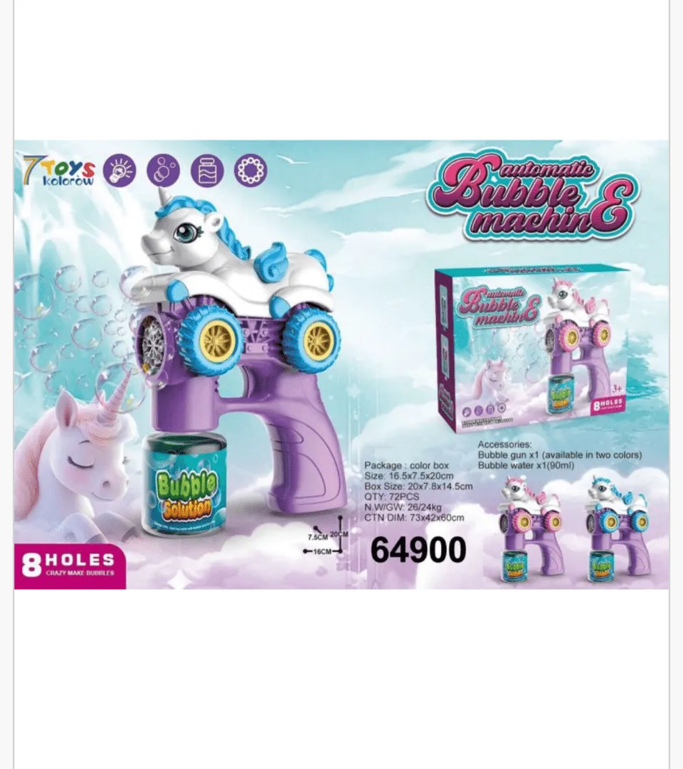 Automatyczna Maszyna do Baniek Pistolet Jednorożec 8 Oczu 90ml
