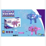 Pistolet do baniek Bubble Gun One Button 46 otworów Światło Dźwięk