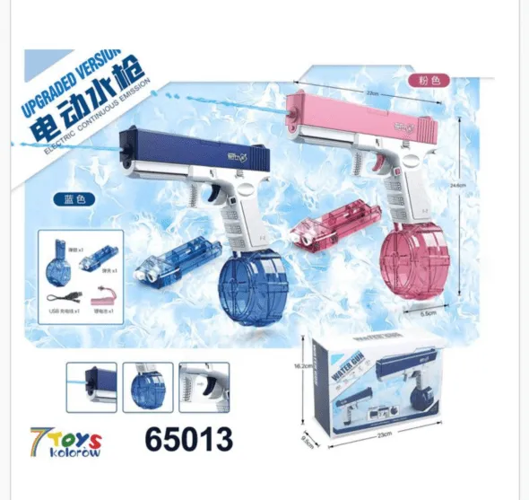Pistolet na wodę Bubble Gun elektryczny 22cm 6szt