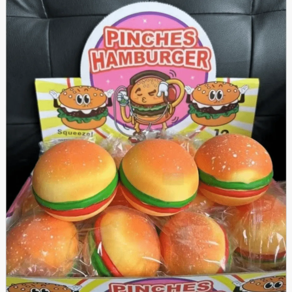 Zabawka Squeeze Hamburger Pinches 12 szt