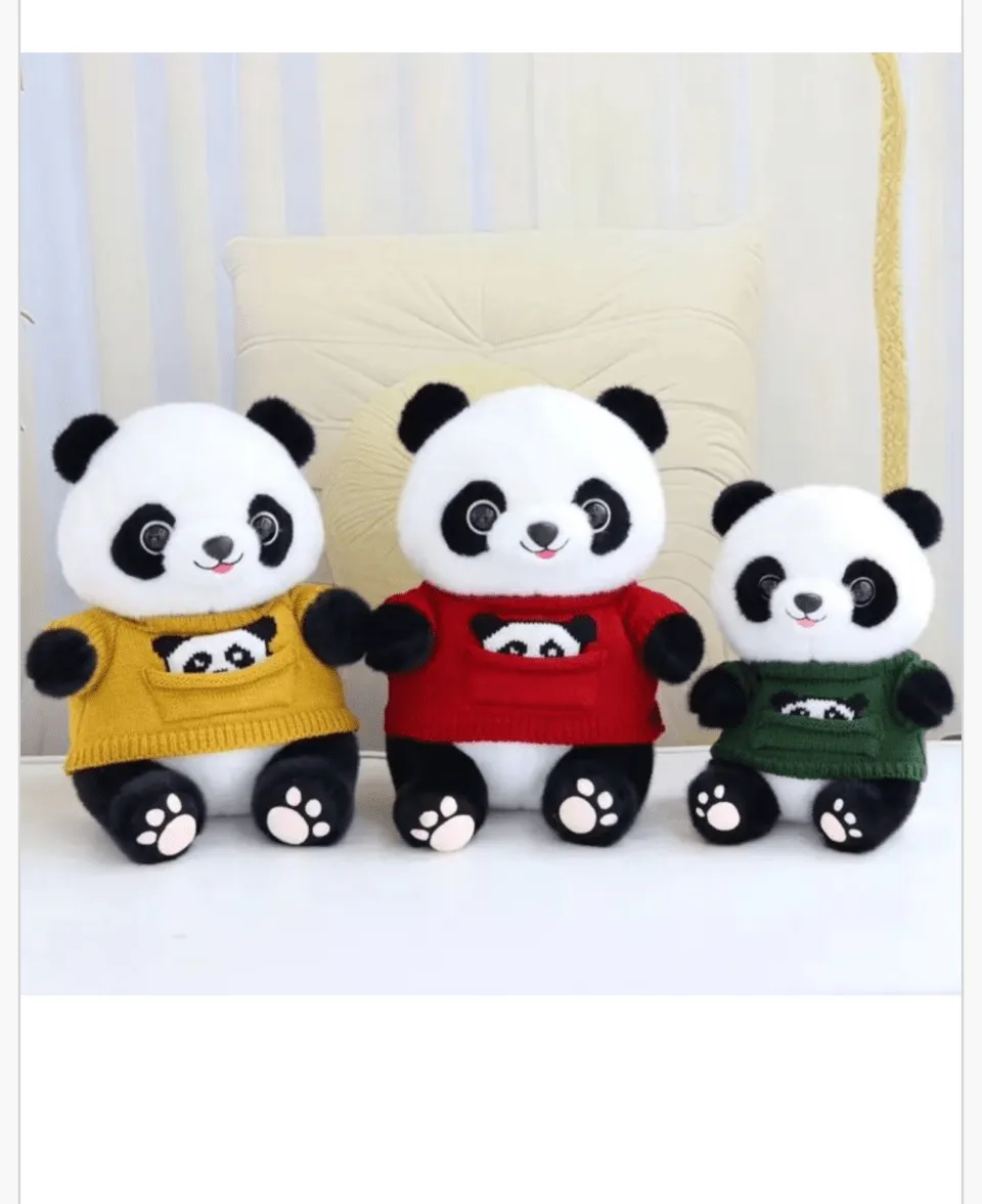 Maskotka Pluszowa Panda w Sweterku 25cm - Mix Kolorów