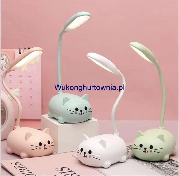 LED Lampa do Spania dla Dzieci Kotek Elastyczna Mix 12szt