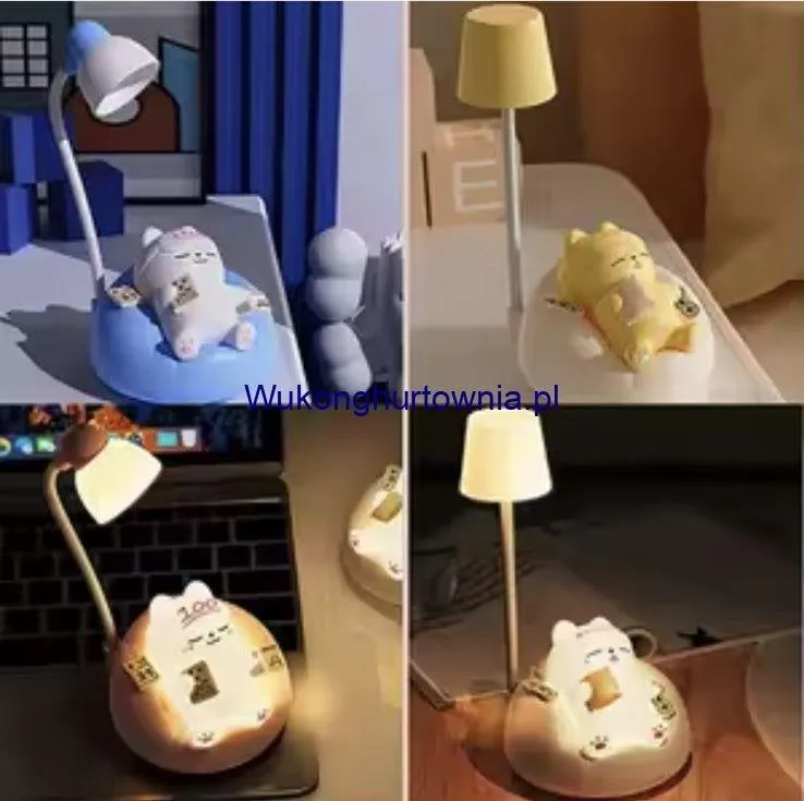 Lampa LED Dotykowa Miś dla Dzieci, 3 Poziomy Jasności
