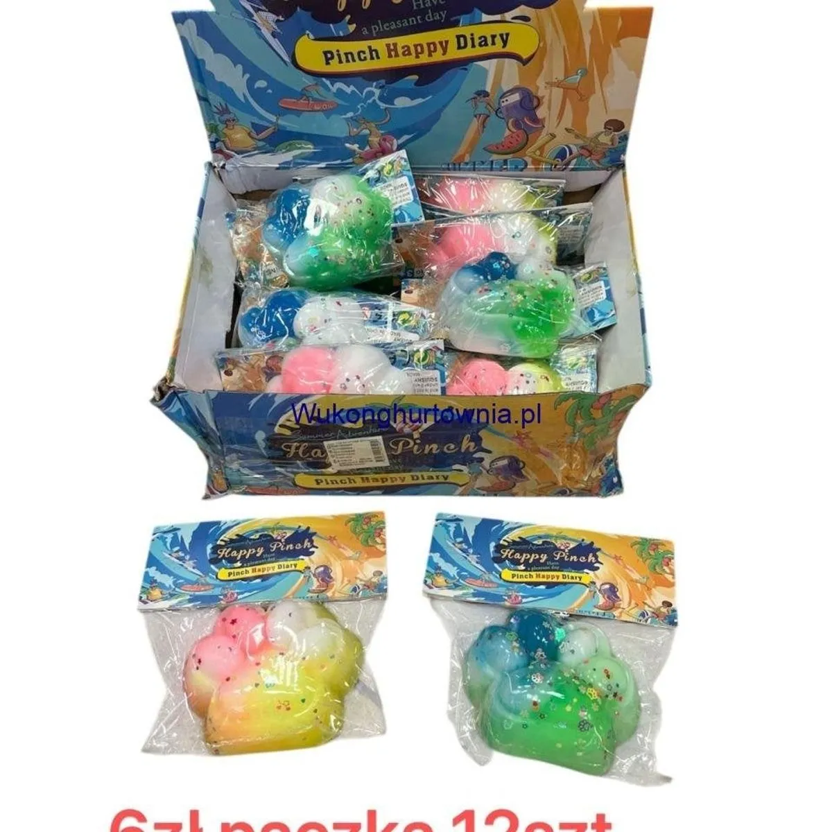 Zabawka gniotek łapka Happy Pinch 12cm, 12 szt.