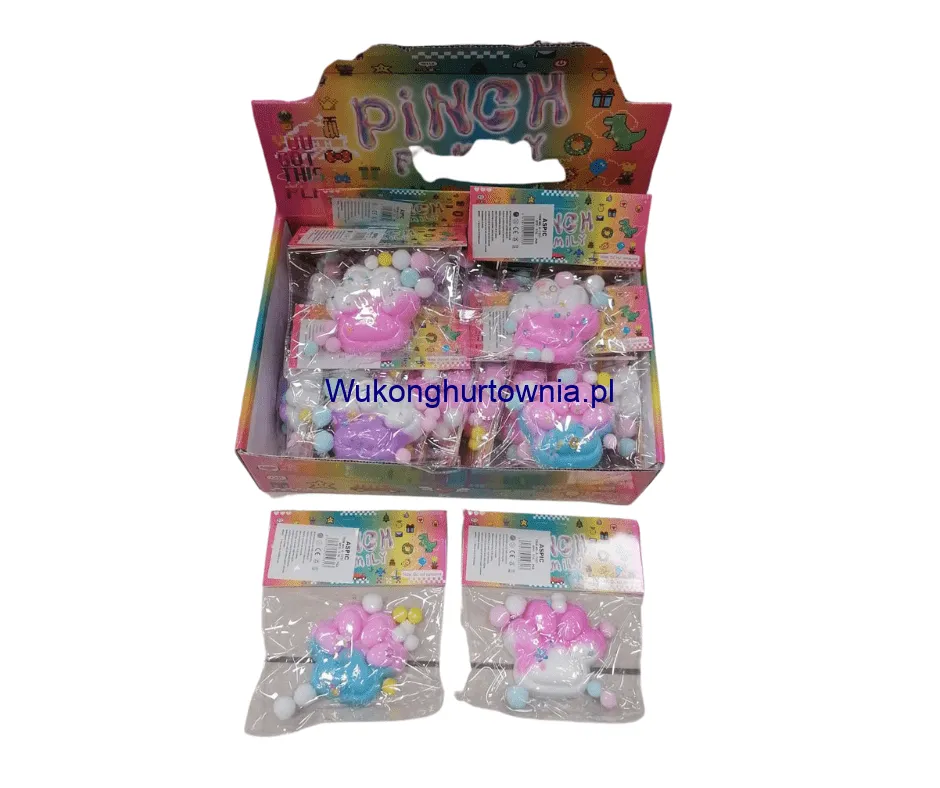 Zabawka Squeeze Pinch Family Gniotek Łapka z Pomponami 24 szt.