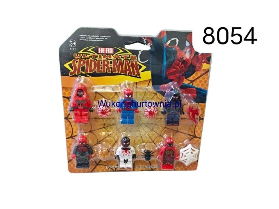 Zestaw 6 mini figurek Spider-Man klocki styl LEGO PK15567