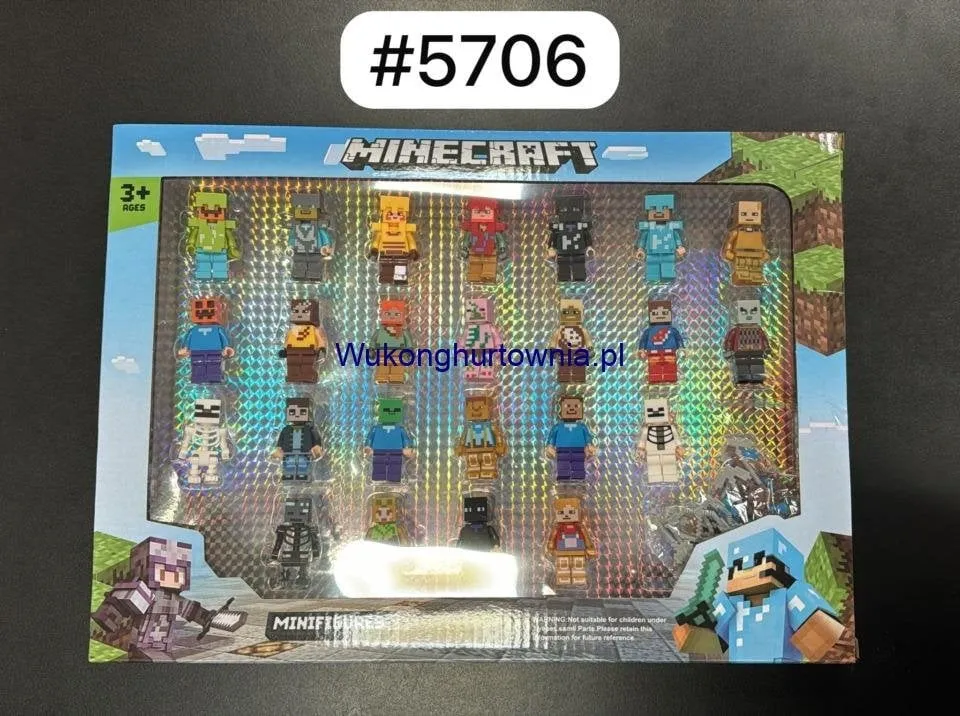 Zestaw 24 figurek Minecraft Minifigurki kolekcjonerskie 24PCS