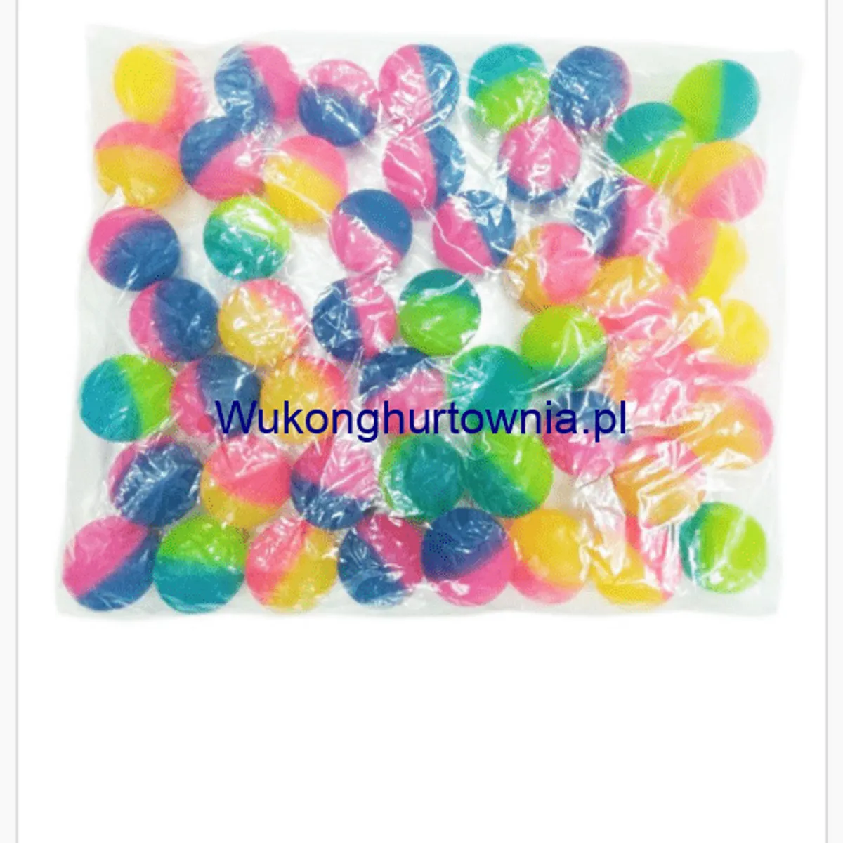 Piłka Kauczukowa Odbijająca 45mm Mix Kolorów 50szt