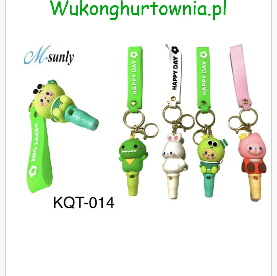 Brelok do Kluczy z Gwizdkiem Zwierzątka M-sunly KQT-014 12szt
