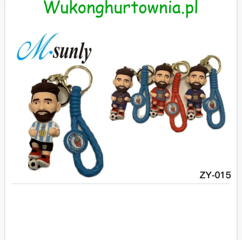 Brelok Piłkarz Messi z Plecioną Zawieszką M-sunly ZY-015 12szt
