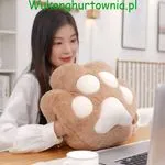 Maskotka Pluszowa Łapa 40cm z Kocykiem, Brązowa