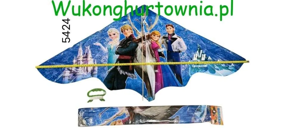 Latawiec foliowy Frozen z uchwytem i linką, 20 szt.