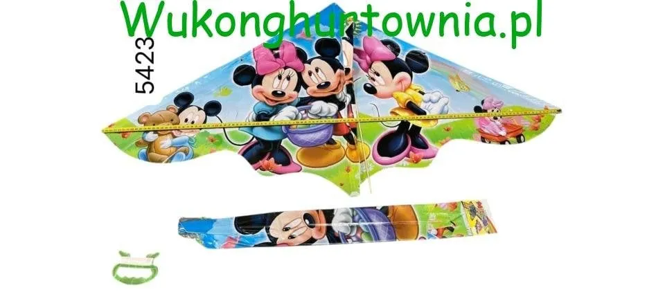 Latawiec Miki kolorowy z linką i uchwytem - 20 szt.