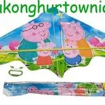 Latawiec Peppa Pig z uchwytem i linką, kolorowy nadruk