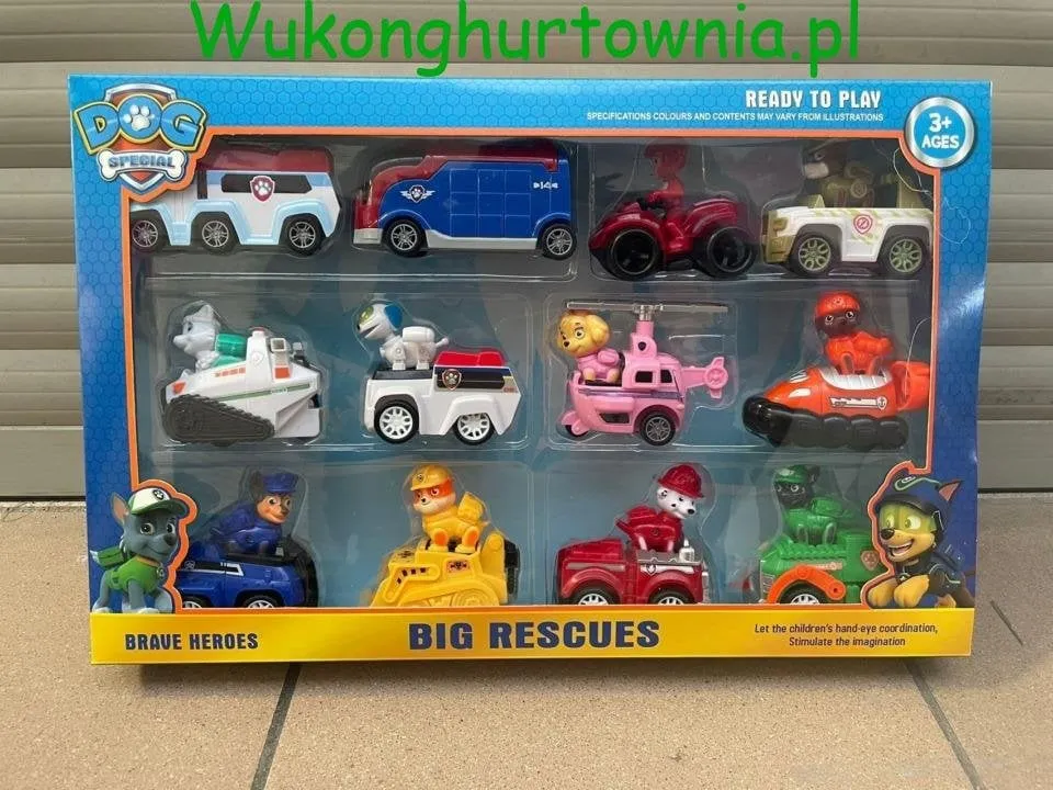 Zestaw Dog Special Big Rescues Paw Patrol - 12 pojazdów
