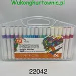 Markery Akrylowe 36 Kolorów ZhongCai FD-602 w Etui z Rączką