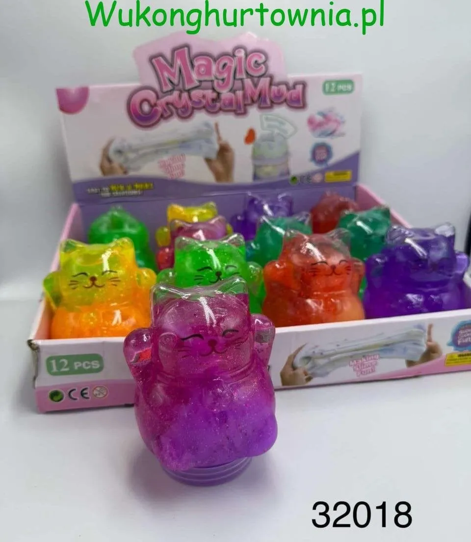 Slime Magic Crystal Mud Kotki Brokatowe 12 szt.