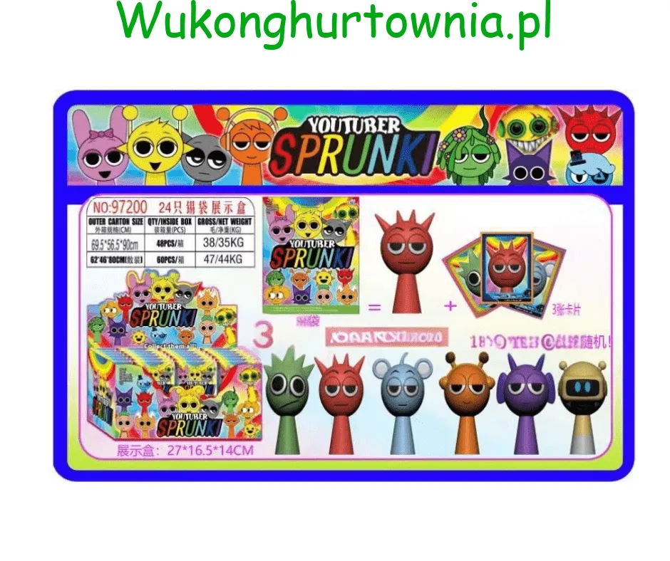 Zabawki Youtuber Sprunki Figurki Kolekcjonerskie + Karty 24 szt.