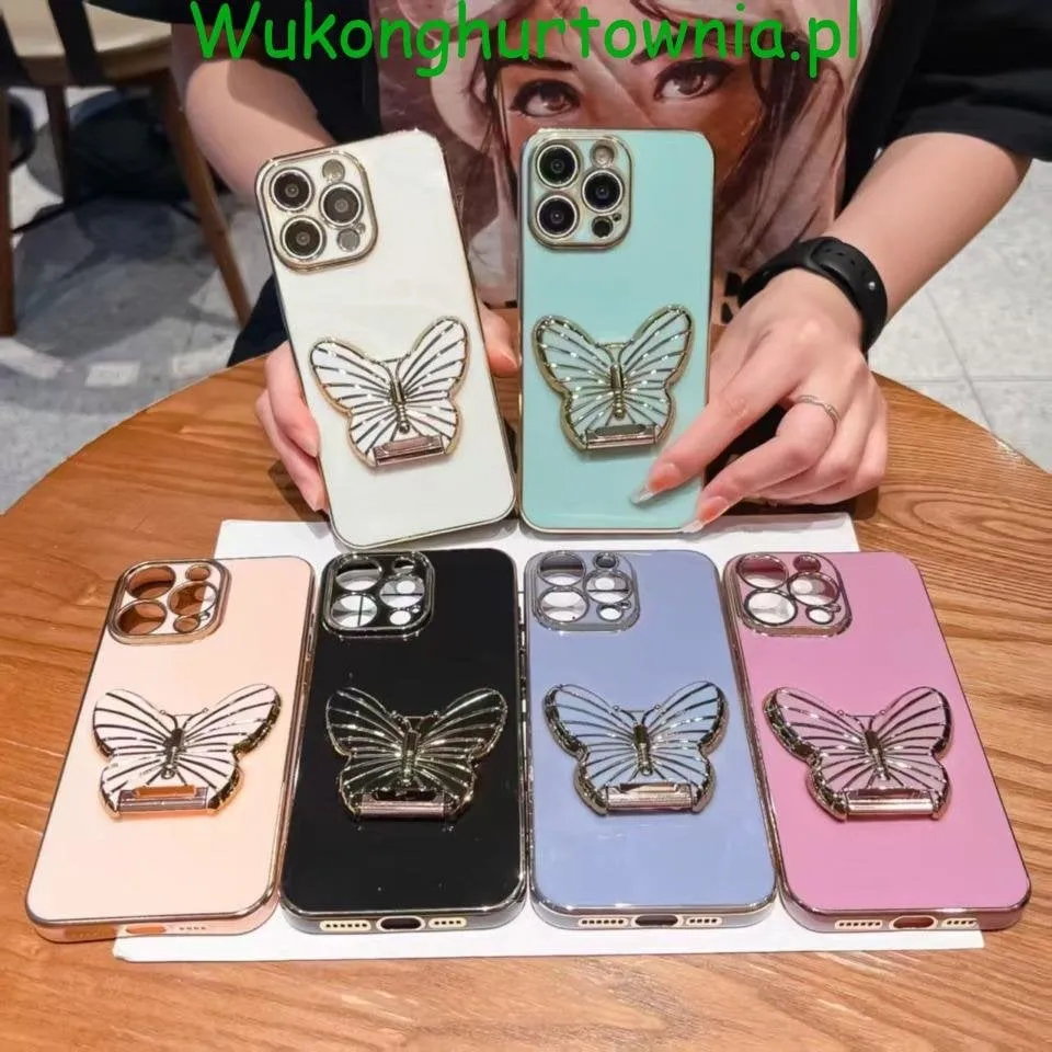 Uchwyt na Telefon Etui z Motylem i Podpórką, 30 szt. Mix