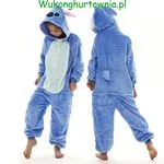 Strój Stitch dla Dzieci 140cm Kigurumi Pajacyk Pluszowy Niebieski