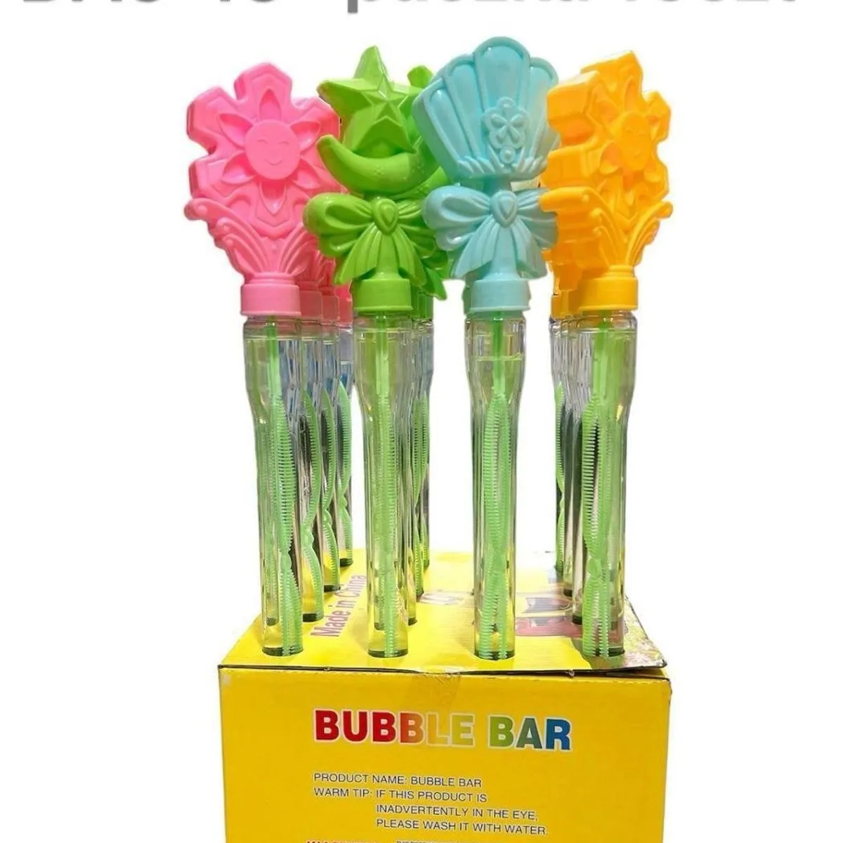 Bańki mydlane miecze Bubble Bar 16 szt. - mix wzorów i kolorów