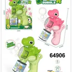 Pistolet do baniek dinozaur elektryczny 18,6cm mix zielony/różowy