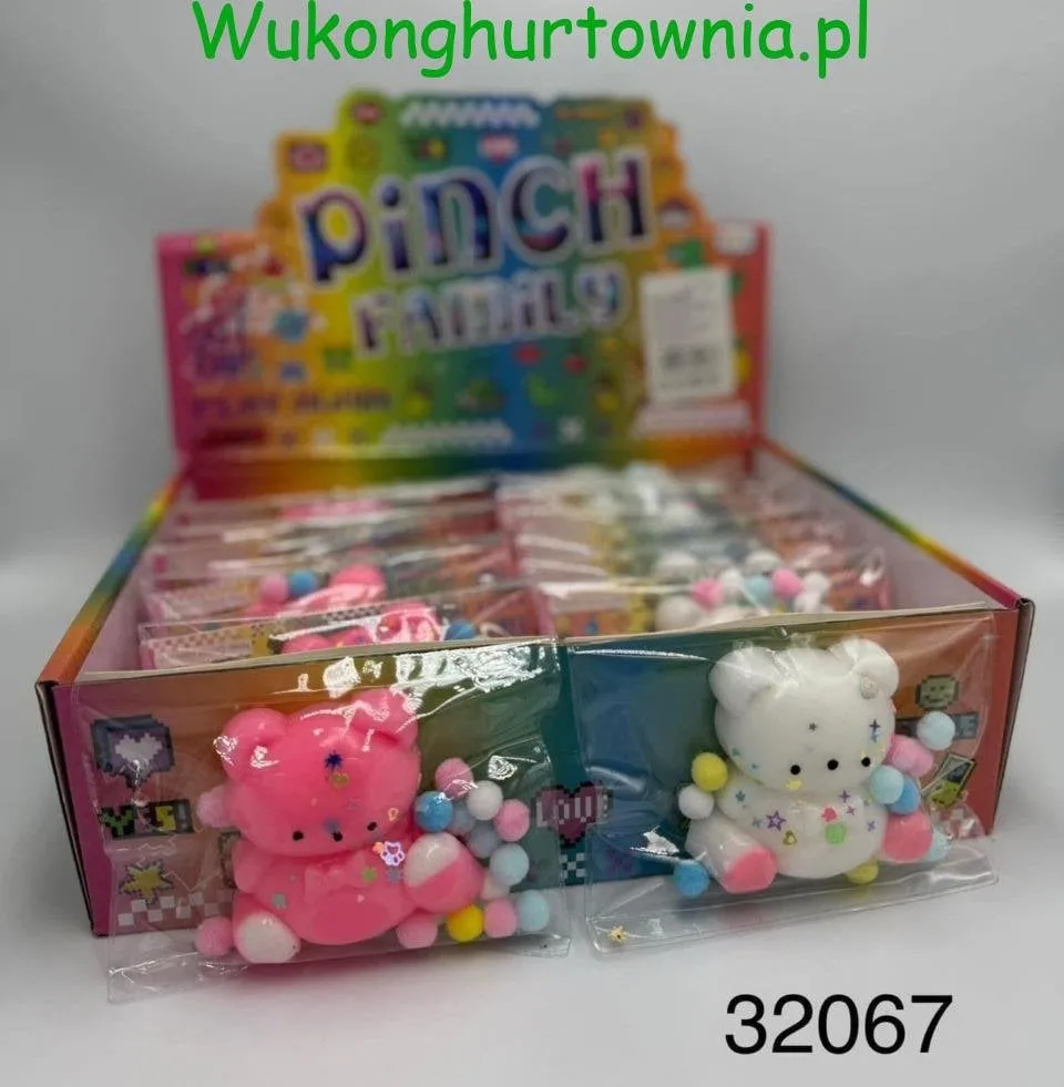 Zabawka Pinch Family Gniotek Miś z Pomponami 16 szt.