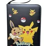 Album na Karty Pokemon 400 Kart Czarny Zamykany na Suwak