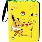 Album na 400 Kart Pokemon Żółty Pikachu i Eevee z Zamkiem