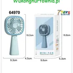 Mini Wiatrak Elektryczny Przenośny 18.2cm Błękitny