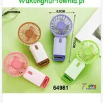 Mini Wiatrak Elektryczny 13x6,5cm Przenośny Mix Kolorów 12szt