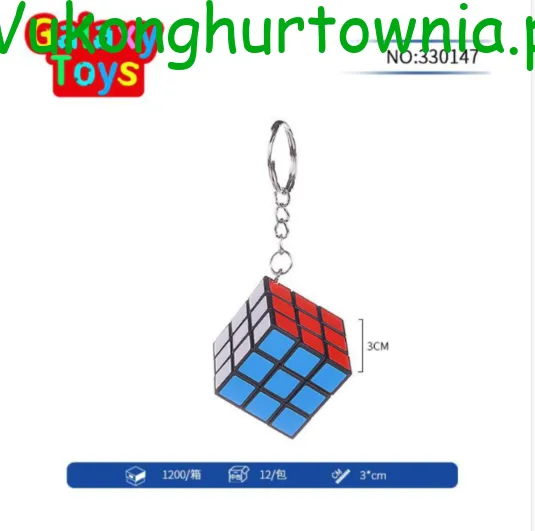 Brelok do Kluczy Kostka Rubika Logiczna 3cm - 24 szt