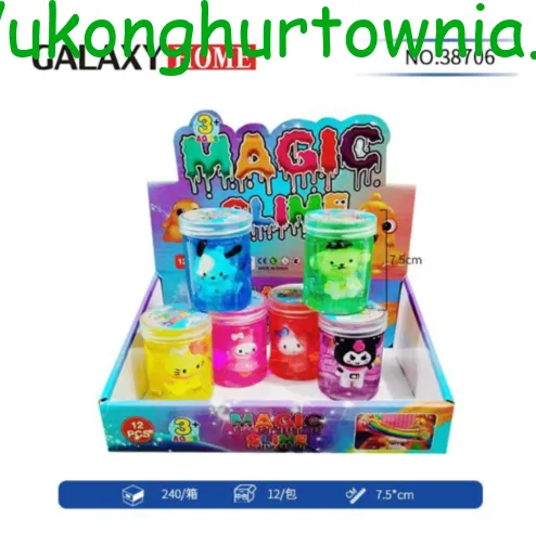Zabawka Magic Slime 7,5cm z figurką zwierzątka, 12 szt/paczka